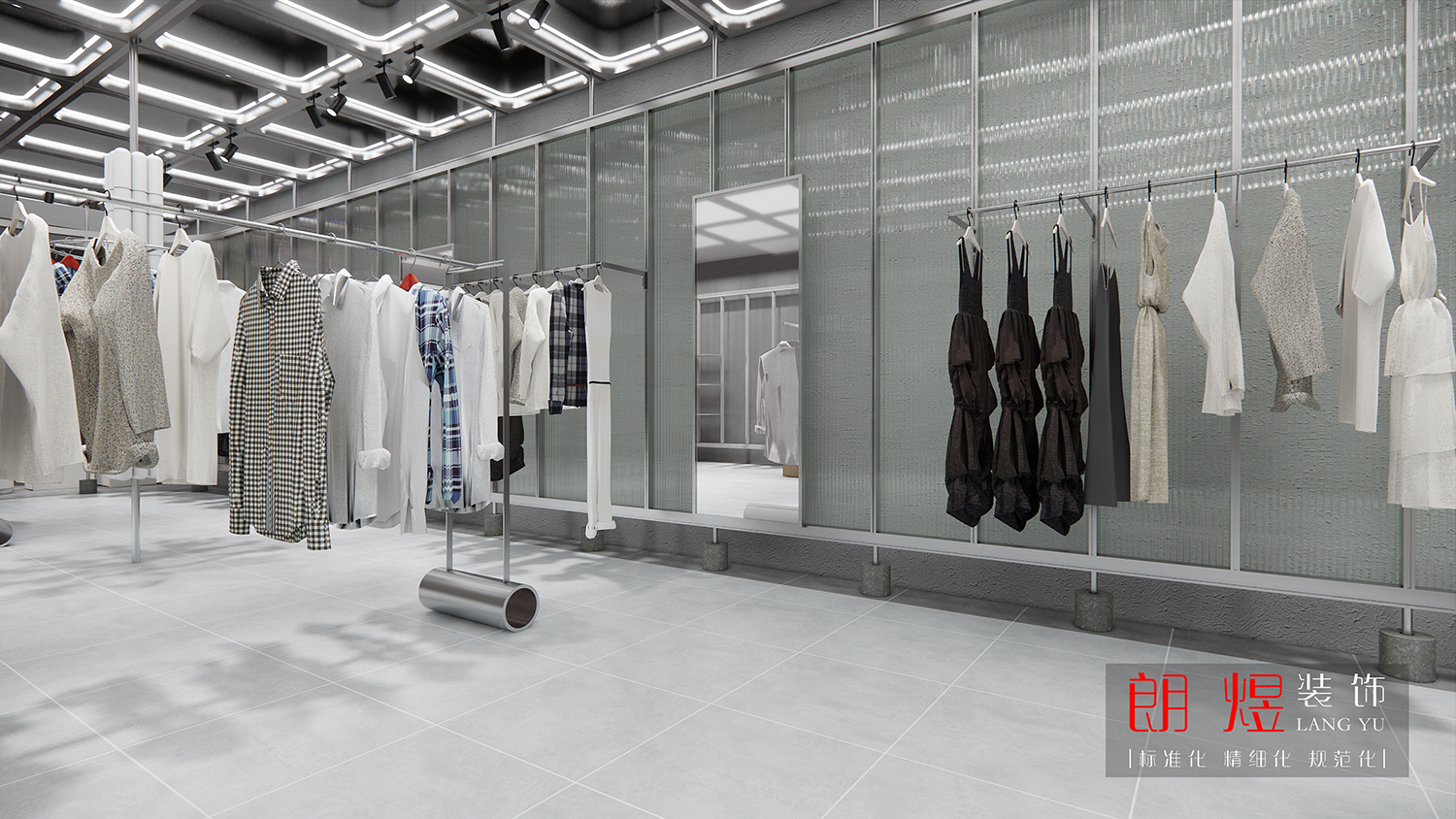 2022年簡約時(shí)尚服裝店裝修效果圖